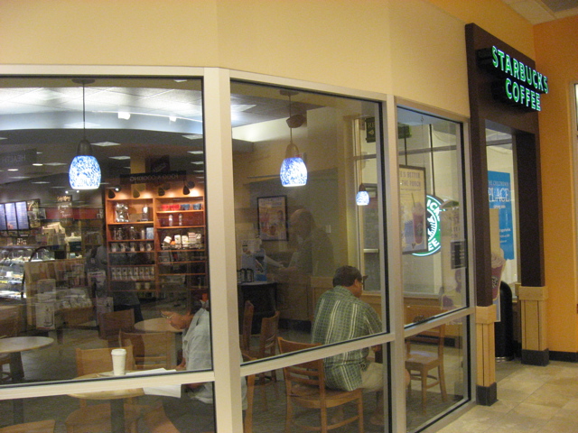 Starbucks inside of Borders Windward Mall