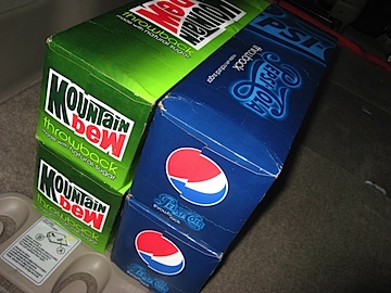 Mountain Dew and Pepsi Throwback