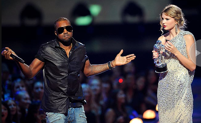 Kanye West and Taylor Swift at VMAs