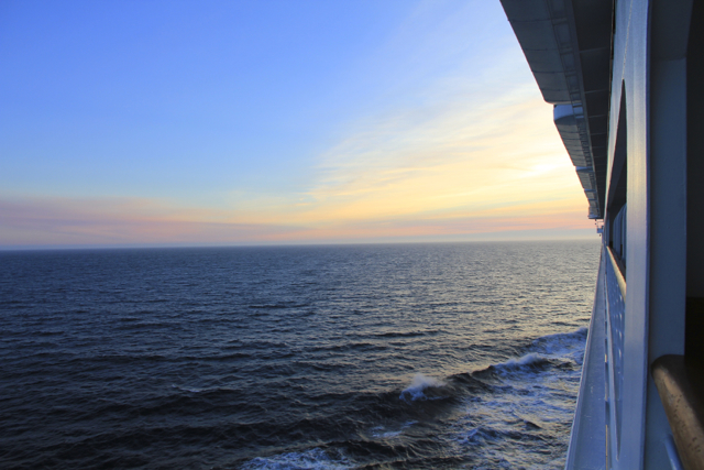 Alaskan sunset while cruising