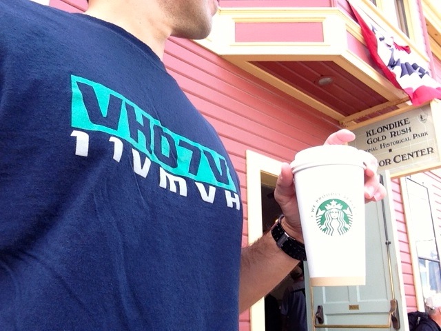 VH07V and Starbucks in Skagway, Alaska