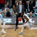 during the 2017 NCAA Men's Final Four Semifinal at University of Phoenix Stadium on April 1, 2017 in Glendale, Arizona.
