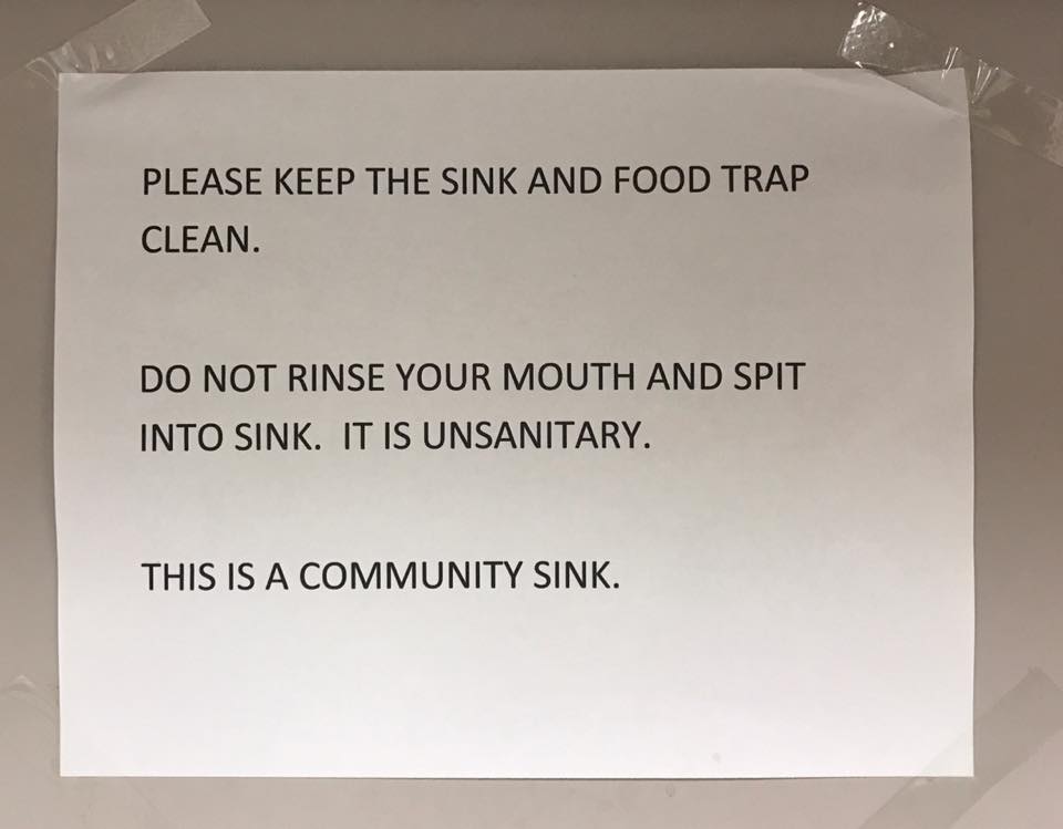 community-sink-sign