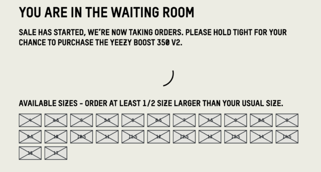 yeezy waiting room time