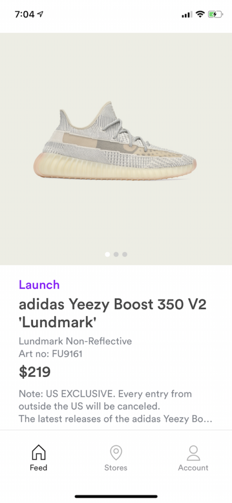 sns raffle yeezy